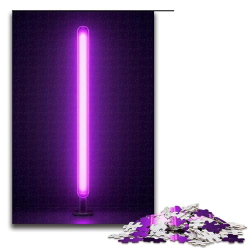 Puzzle für Erwachsene 1000 Teile Leuchtstäbe Familien-Holzpuzzle Lernspiel Herausforderungsspielzeug 1000 Teile (75 x 50 cm) von ouynngjing