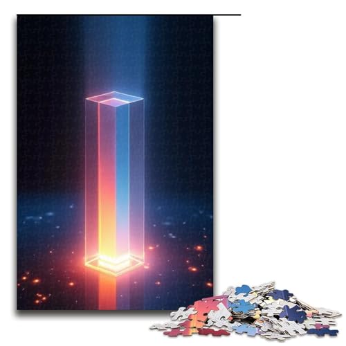 Puzzle für Erwachsene 1000 Teile Lichtprisma unmögliches Puzzle Familienspiel Stressabbau schwierige Herausforderung 1000 Teile (75 x 50 cm) von ouynngjing