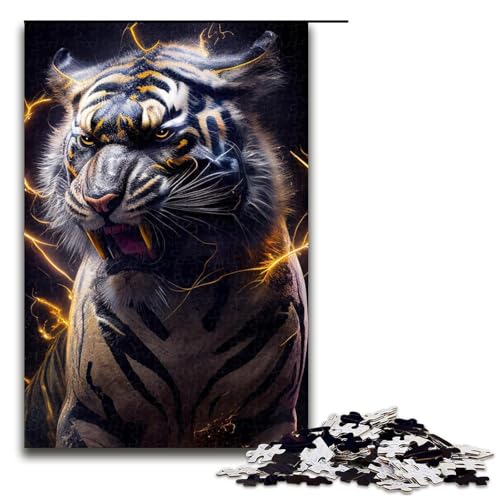 Puzzle für Erwachsene 1000 Teile Lightning Tigers Puzzles Spiel Spielzeug Lustige 1000 PCS von ouynngjing
