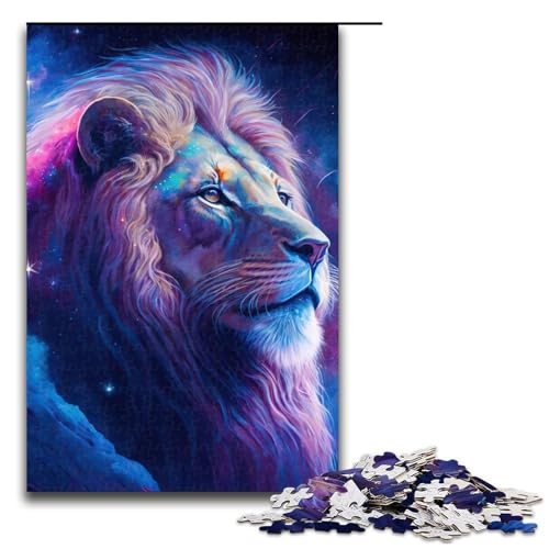 Puzzle für Erwachsene 1000 Teile Löwe Neon Puzzle Spiel Spielzeug Lustige 1000 PCS von ouynngjing