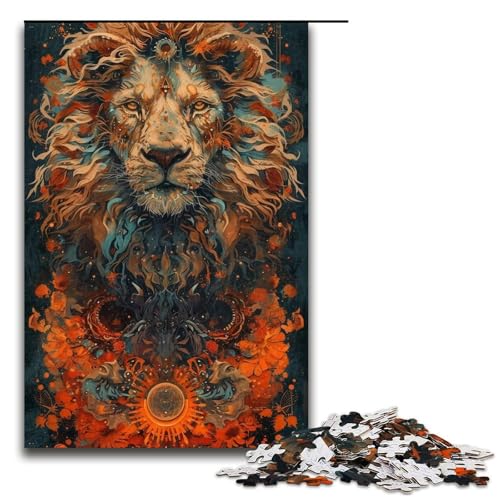 Puzzle für Erwachsene 1000 Teile Löwen unmögliches Puzzle Familienspiel Stressabbau schwierige Herausforderung 1000 Teile (75 x 50 cm) von ouynngjing