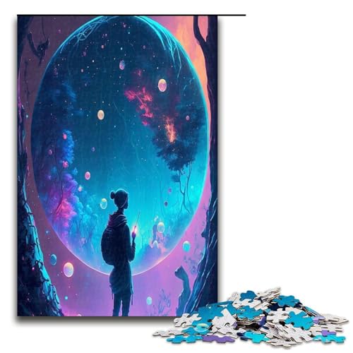 Puzzle für Erwachsene 1000 Teile Magisches Universum Holzpuzzle Lernspiel Herausforderungsspielzeug 1000 Teile (75 x 50 cm) von ouynngjing