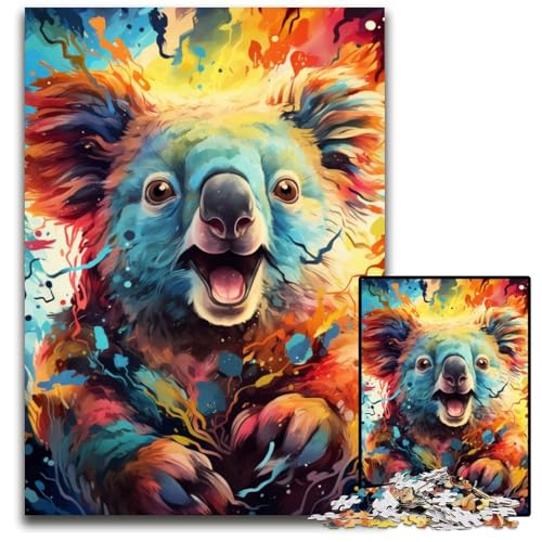 Puzzle für Erwachsene 1000 Teile Malen Farbe Koala-Papier Puzzle anspruchsvolles Denkspiel für Teenager Spaß für den Familienspielabend 1000 Teile (38x26cm) von ouynngjing