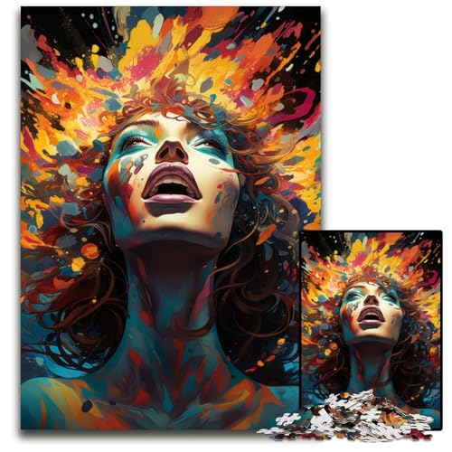 Puzzle für Erwachsene 1000 Teile Malen Farbe Mädchen Papierpuzzle anspruchsvolles Denkspiel für Teenager Spaß für den Familienspielabend 1000 Teile (38x26cm) von ouynngjing