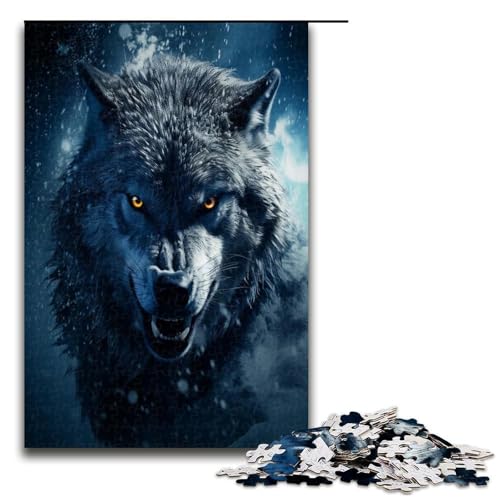 Puzzle für Erwachsene 1000 Teile Midnight Wolves Puzzle Lernspiele für Zuhause DIY Spielzeug tolles Geschenk für Spiele 1000 Teile (75 x 50 cm) von ouynngjing