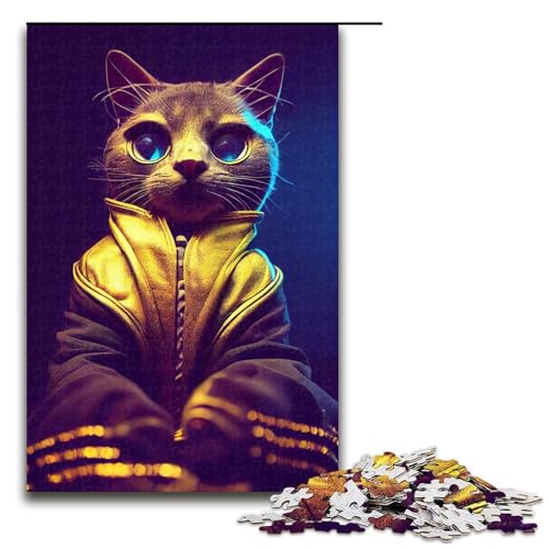 Puzzle für Erwachsene 1000 Teile Mönch Katze Puzzle Spiel Spielzeug Lustige 1000 PCS von ouynngjing