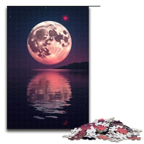 Puzzle für Erwachsene 1000 Teile Mondpuzzle für Erwachsene Holzpuzzles Familienspiele Weihnachts- und Geburtstagsgeschenke 1000 Teile (75 x 50 cm) von ouynngjing