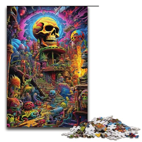 Puzzle für Erwachsene 1000 Teile MonsterweltPuzzle Holzpuzzle Lernspiel Herausforderungsspielzeug 1000 Teile (38 x 26 cm) von ouynngjing