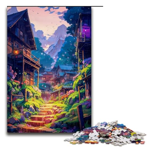 Puzzle für Erwachsene 1000 Teile Muster „Grüne Straßen“ hilft beim Zusammenbauen trainiert das Gehirn Macht süchtig fördert Geduld 1000 Teile (75 x 50 cm) von ouynngjing