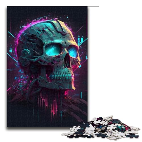 Puzzle für Erwachsene 1000 Teile NeonSkelett Heimdekoration PuzzleSpielzeug Geschenk für die ganze Familie 1000 Teile (75 x 50 cm) von ouynngjing