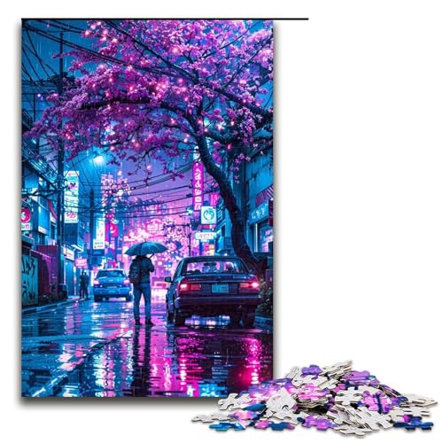 Puzzle für Erwachsene 1000 Teile NeonStraßenPuzzle Lernspiele für Zuhause DIYSpielzeug tolles Geschenk für Spiele 1000 Teile (75 x 50 cm) von ouynngjing