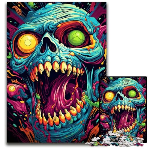 Puzzle für Erwachsene 1000 Teile Neonmonster buntes psychedelisches Puzzle für Erwachsene ideal für Verliebte perfektes Weihnachts- Neujahrs- und Valentinstagsgeschenk 1000 Teile (38x26cm) von ouynngjing