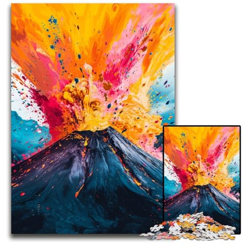 Puzzle für Erwachsene 1000 Teile Olympus buntes psychedelisches Holzpuzzle anspruchsvolles Denkspiel für Teenager unterhaltsames Familienspiel interaktives Spiel 1000 Teile (75x50cm) von ouynngjing