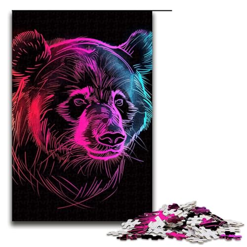 Puzzle für Erwachsene 1000 Teile PandaNeon Heimdekoration PuzzleSpielzeug Geschenk für die ganze Familie 1000 Teile (75 x 50 cm) von ouynngjing