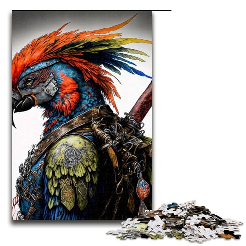 Puzzle für Erwachsene 1000 Teile Papageienkämpfer Holzpuzzle 1000 Teile (75 x 50 cm) von ouynngjing