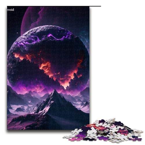 Puzzle für Erwachsene 1000 Teile Planetenstörung Holzpuzzle für Kinder Lernspiel 1000 Teile (75 x 50 cm) von ouynngjing