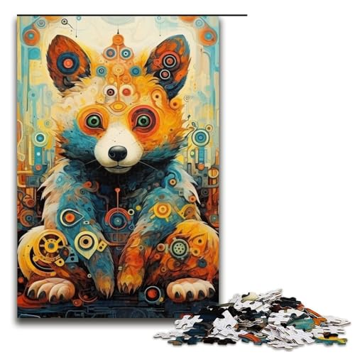 Puzzle für Erwachsene 1000 Teile Psychedelic Bear Puzzles Spiel Spielzeug Lustige 1000 PCS von ouynngjing