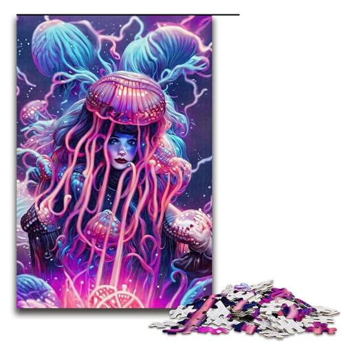 Puzzle für Erwachsene 1000 Teile Quallenmädchen Puzzlespiel Spielzeug Lustiges 1000 PCS von ouynngjing