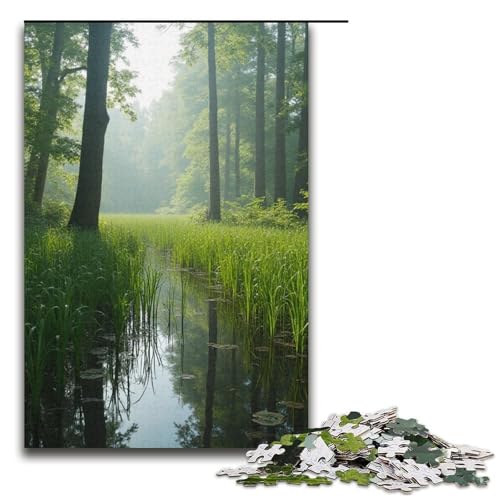 Puzzle für Erwachsene 1000 Teile Reed Marsh Puzzle Holzpuzzle Lernspiel Herausforderungsspielzeug 1000 Teile (38 x 26 cm) von ouynngjing