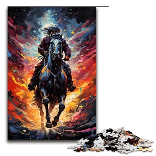 Puzzle für Erwachsene 1000 Teile Ritter auf dem Planeten Holzpuzzle Lernspiel Herausforderungsspielzeug 1000 Teile (75 x 50 cm) von ouynngjing
