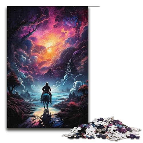 Puzzle für Erwachsene 1000 Teile Ritter auf dem Planeten Puzzlespiel Spielzeug lustig 1000 Teile (38 x 26 cm) von ouynngjing