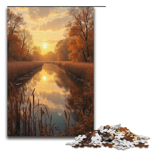 Puzzle für Erwachsene 1000 Teile Schilf im Herbst Puzzles Spiel Spielzeug Lustiges 1000 PCS (38x26cm) von ouynngjing
