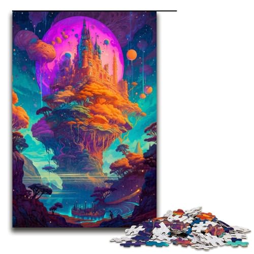 Puzzle für Erwachsene 1000 Teile Schloss im Weltraum Geburtstagsgeschenk für Teenager ab 14 Jahren 1000 Teile (75 x 50 cm) von ouynngjing