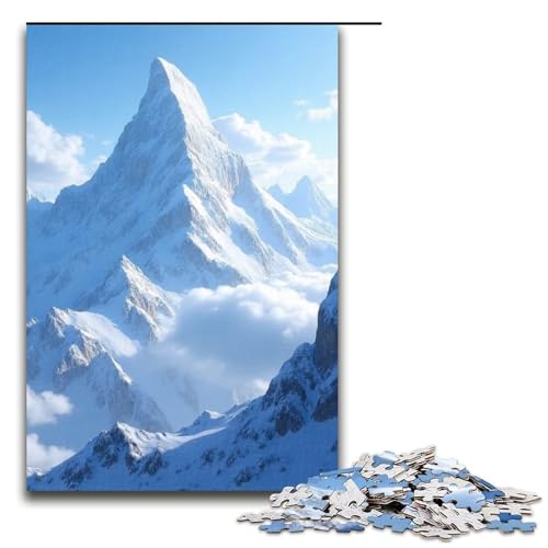 Puzzle für Erwachsene 1000 Teile Schneeberg () Puzzlespiele Spielzeug Geschenk geeignet für die Schreibtischdekoration 1000 Teile (75 x 50 cm) von ouynngjing