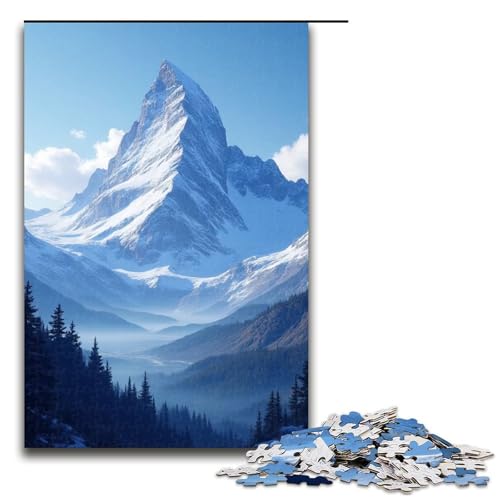 Puzzle für Erwachsene 1000 Teile Schneeberg () Puzzlespiele Spielzeug Geschenk geeignet für die Schreibtischdekoration 1000 Teile (75 x 50 cm) von ouynngjing