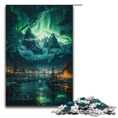 Puzzle für Erwachsene 1000 Teile Schneeberg Heimdekoration Puzzle Spielzeug Geschenk für die ganze Familie 1000 Teile (75 x 50 cm) von ouynngjing