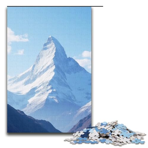 Puzzle für Erwachsene 1000 Teile Schneeberg Holzpuzzle 1000 Teile (38 x 26 cm) von ouynngjing