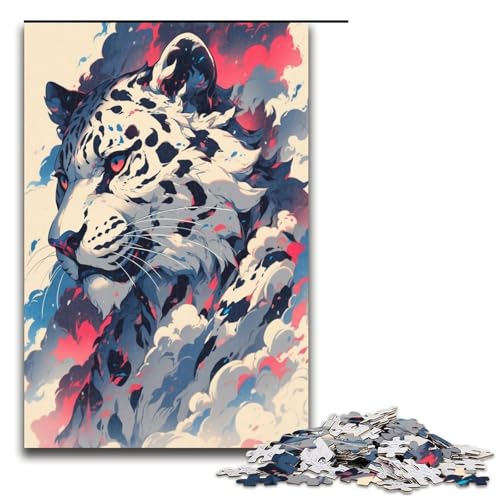 Puzzle für Erwachsene 1000 Teile Schneeleoparden Puzzle Spiele Spielzeug Geschenk geeignet für die Schreibtischdekoration 1000 Teile (75 x 50 cm) von ouynngjing