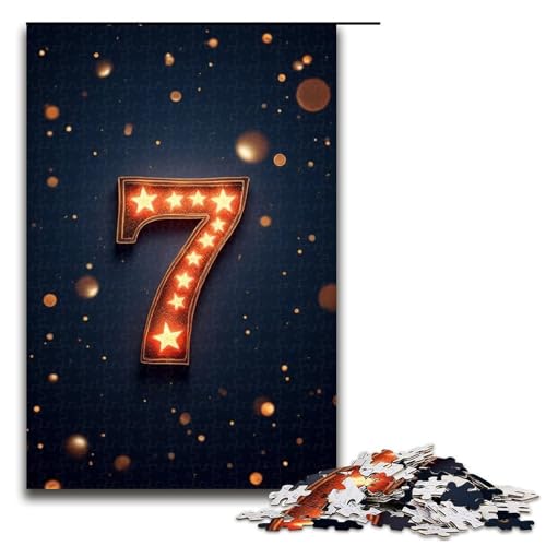 Puzzle für Erwachsene 1000 Teile Sieben Sterne in Einer Reihe Puzzlespiele Spielzeug Geschenk geeignet für die Schreibtischdekoration 1000 Teile (75 x 50 cm) von ouynngjing