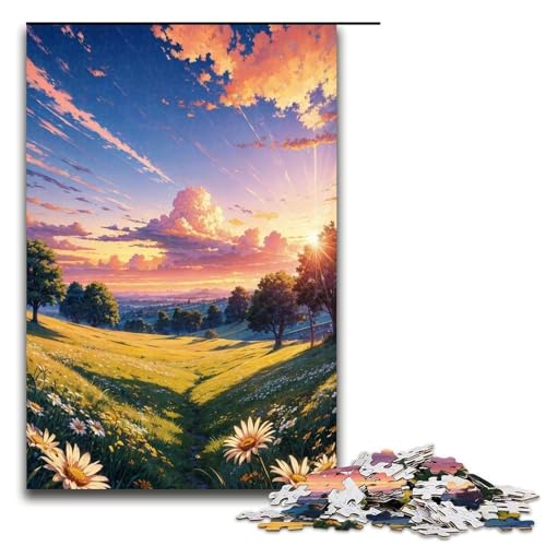 Puzzle für Erwachsene 1000 Teile Sommerblumen Puzzle Holzpuzzle Lernspiel Herausforderungsspielzeug 1000 Teile (75 x 50 cm) von ouynngjing
