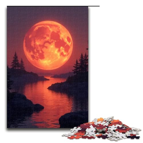Puzzle für Erwachsene 1000 Teile Sonnenuntergangskreis Puzzle Spiele Spielzeug Geschenk geeignet für die Schreibtischdekoration 1000 Teile (75 x 50 cm) von ouynngjing