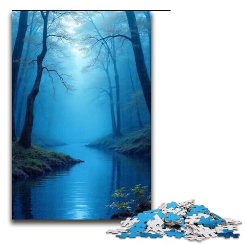 Puzzle für Erwachsene 1000 Teile Spring Water Blue Puzzlespiel lustiges Spielzeug 1000 Teile (75 x 50 cm) von ouynngjing