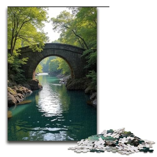 Puzzle für Erwachsene 1000 Teile Steinbogenbrücke Puzzle Spiele Spielzeug Geschenk geeignet für die Schreibtischdekoration 1000 Teile (75 x 50 cm) von ouynngjing