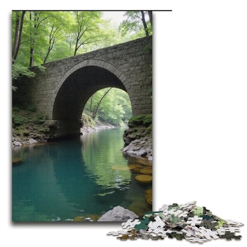 Puzzle für Erwachsene 1000 Teile Steinbogenbrücke Puzzlespiel Spielzeug lustig 1000 Teile (38 x 26 cm) von ouynngjing