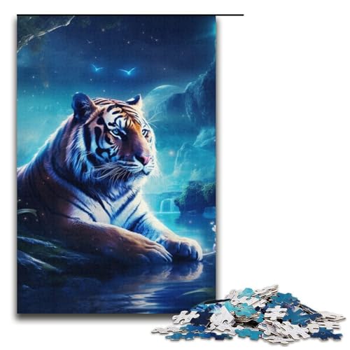 Puzzle für Erwachsene 1000 Teile Sternenhimmel Tiger Puzzle Lernspiele für Zuhause DIY Spielzeug tolles Geschenk für Spiele 1000 Teile (38 x 26 cm) von ouynngjing