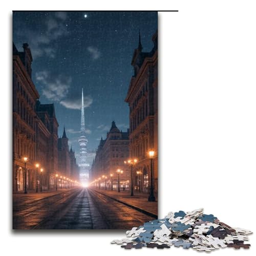 Puzzle für Erwachsene 1000 Teile Straßen-Holzpuzzle 1000 Teile (75 x 50 cm) von ouynngjing