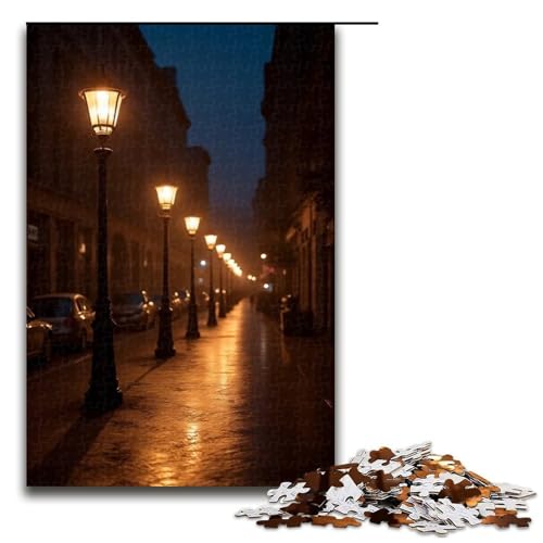 Puzzle für Erwachsene 1000 Teile Straßenbeleuchtung Geburtstagsgeschenk Geschenke für Teenager ab 14 Jahren 1000 Teile (75 x 50 cm) von ouynngjing