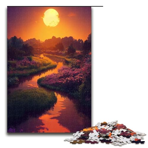 Puzzle für Erwachsene 1000 Teile Sunset Boulevard Geburtstagsgeschenk für Teenager ab 14 Jahren 1000 Teile (75 x 50 cm) von ouynngjing
