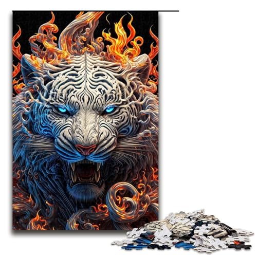Puzzle für Erwachsene 1000 Teile Tiger Puzzle Spiel Spielzeug Lustige 1000 PCS von ouynngjing