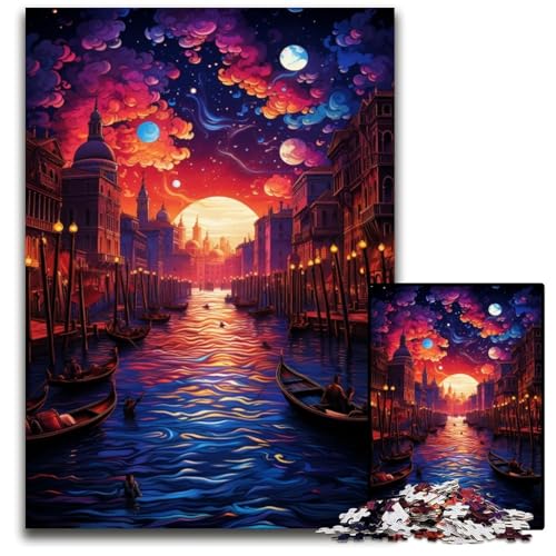 Puzzle für Erwachsene 1000 Teile Venedig Italien Puzzle perfekt für Halloween Weihnachten Geburtstagsgeschenk 1000 Teile (38x26cm) von ouynngjing