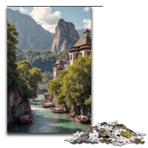 Puzzle für Erwachsene 1000 Teile Villa-Puzzle Spiele Spielzeug Geschenk geeignet für die Schreibtischdekoration 1000 Teile (75 x 50 cm) von ouynngjing