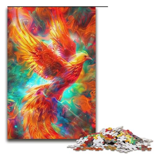 Puzzle für Erwachsene 1000 Teile Vogel Phönix Holzpuzzle Lernspiel Herausforderungsspielzeug 1000 Teile (38 x 26 cm) von ouynngjing