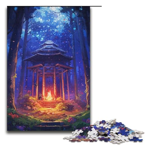 Puzzle für Erwachsene 1000 Teile Waldpavillon Holzpuzzle für Kinder Lernspiel 1000 Teile (38 x 26 cm) von ouynngjing