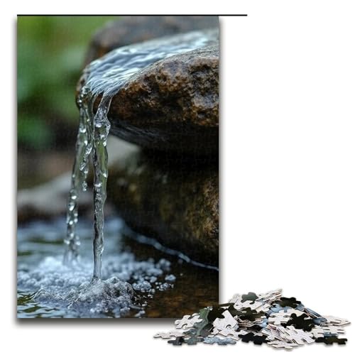 Puzzle für Erwachsene 1000 Teile Wasser tropft durch Stein Puzzlespiel Spielzeug lustig 1000 Teile (75 x 50 cm) von ouynngjing