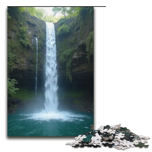 Puzzle für Erwachsene 1000 Teile Wasservorhanghöhle Geburtstagsgeschenk Geschenke für Teenager ab 14 Jahren 1000 Teile (38 x 26 cm) von ouynngjing