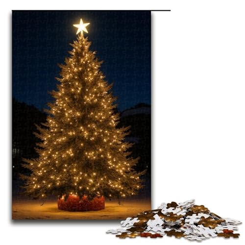 Puzzle für Erwachsene 1000 Teile Weihnachtsbaum-Puzzle Spiele Spielzeug Geschenk geeignet für die Schreibtischdekoration 1000 Teile (75 x 50 cm) von ouynngjing